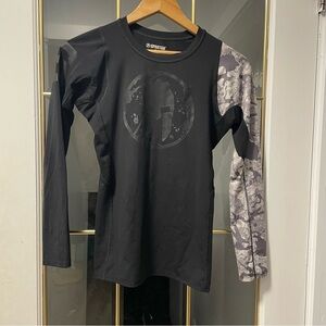 Black and Gray Long Sleeve Women's Tee